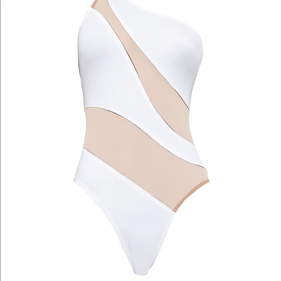 Norma Kamali Mesh Insert One Piece Swim - Picture 3 of 7